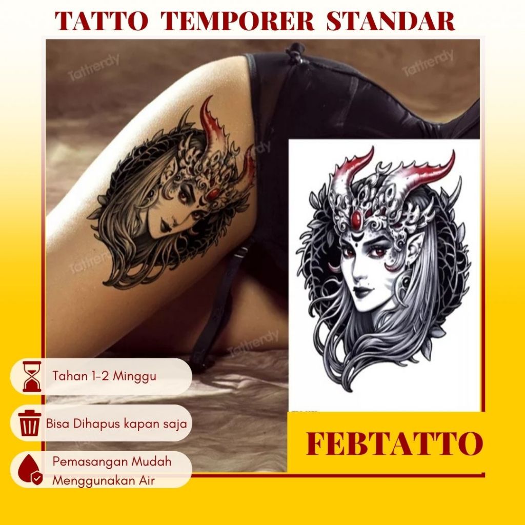 Jual Tato Temporer Ukuran 12cmx19cm Motif Aesthetic Tatto Temporary