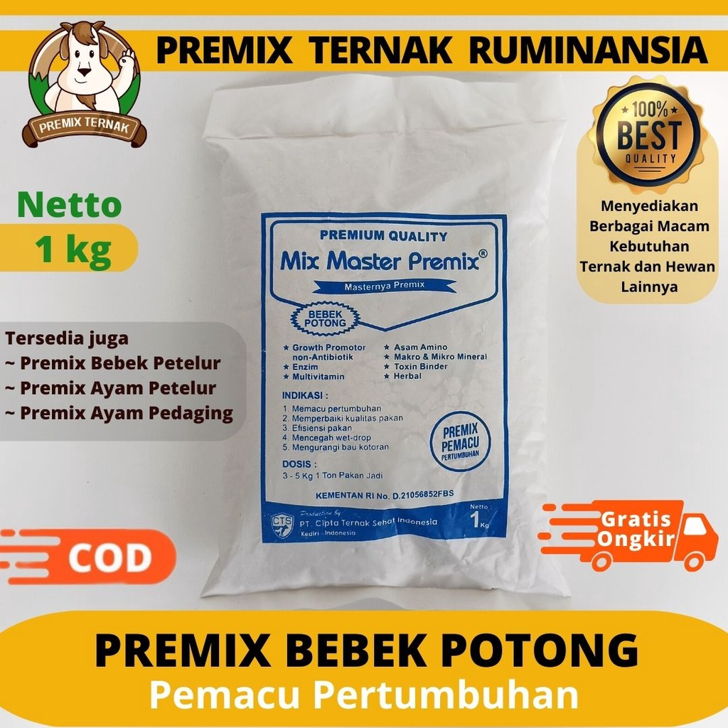 Jual MIX MASTER PREMIX BEBEK POTONG 1 KG Premix Vitamin Bebek Potong