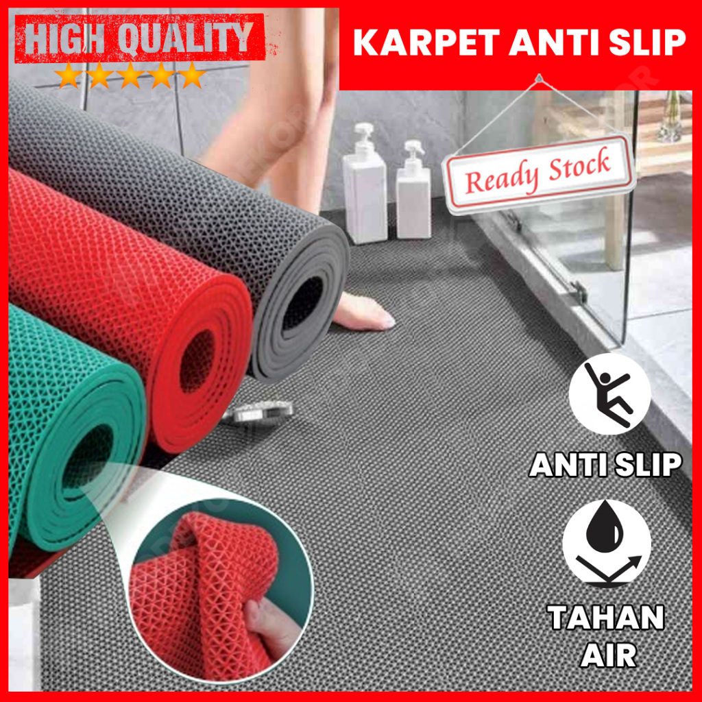 Jual Keset Karpet PVC Jaring Anti Slip Kamar Mandi Dapur Alas Keset