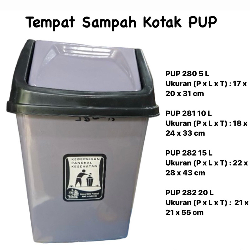 Jual Tempat Sampah Tutup Swing Pup Plastik Yutaka Kualitas Shinpo