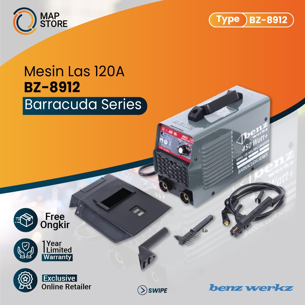 Jual Mesin Las Trafo Inverter Barracuda Series 120A By Benz Werkz