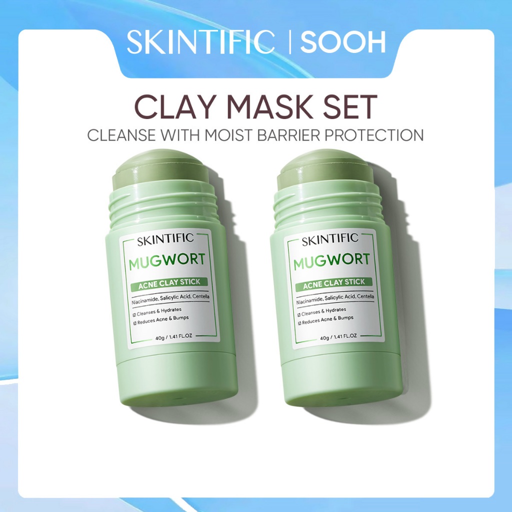 Jual Skintific Niacinamide Bright Clay Mask Stick Kit Masker Wajah