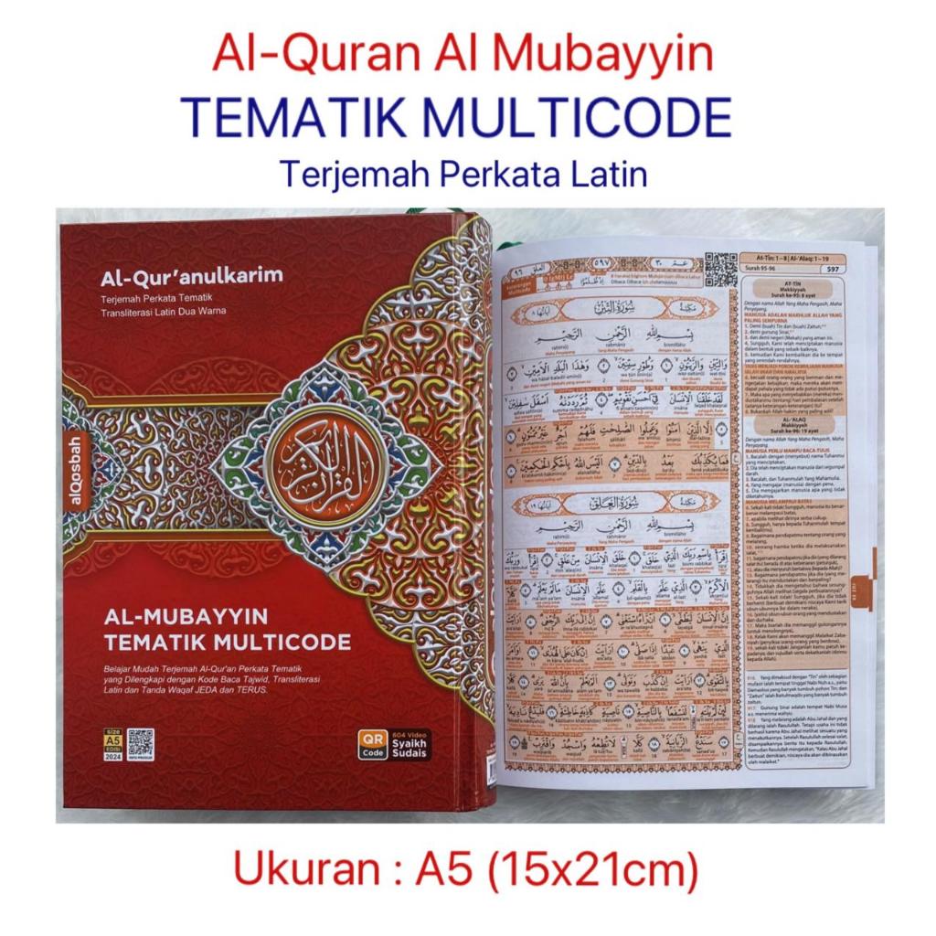 Jual Al Quran Latin Dan Terjemah Perkata Al Mubayyin Tematik Multicode