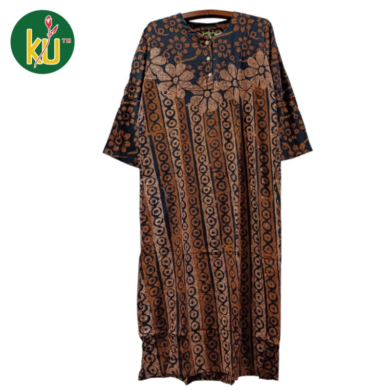 Jual Kencana Ungu Longdress Cetak Label Hitam Ibu Menyusui Busui