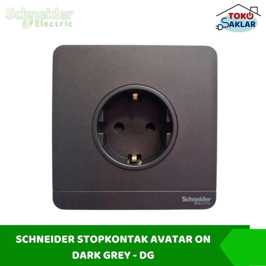 Jual Stop Kontak Dark Gray Dg Schuko Socket Avatar On Schneider