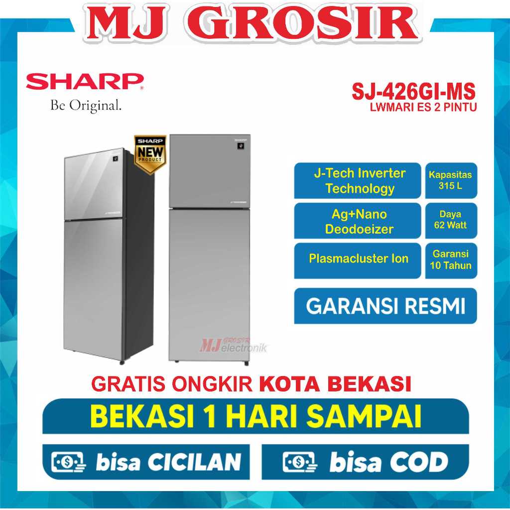 Jual Kulkas Sharp Sj Gi Mk Ms Lemari Es Pintu Sj Gi Mk Ms