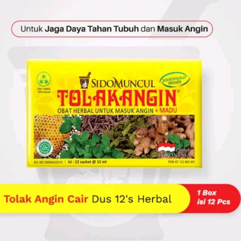 Jual Sido Muncul Tolak Angin Cair Dus Isi 12 Sachet Box Isi 12pcs