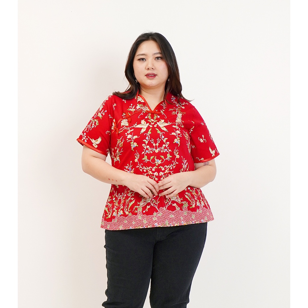 Jual Atasan Cheongsam Bigsize Wanita Batik Jumbo 331 LIMITED EDITION