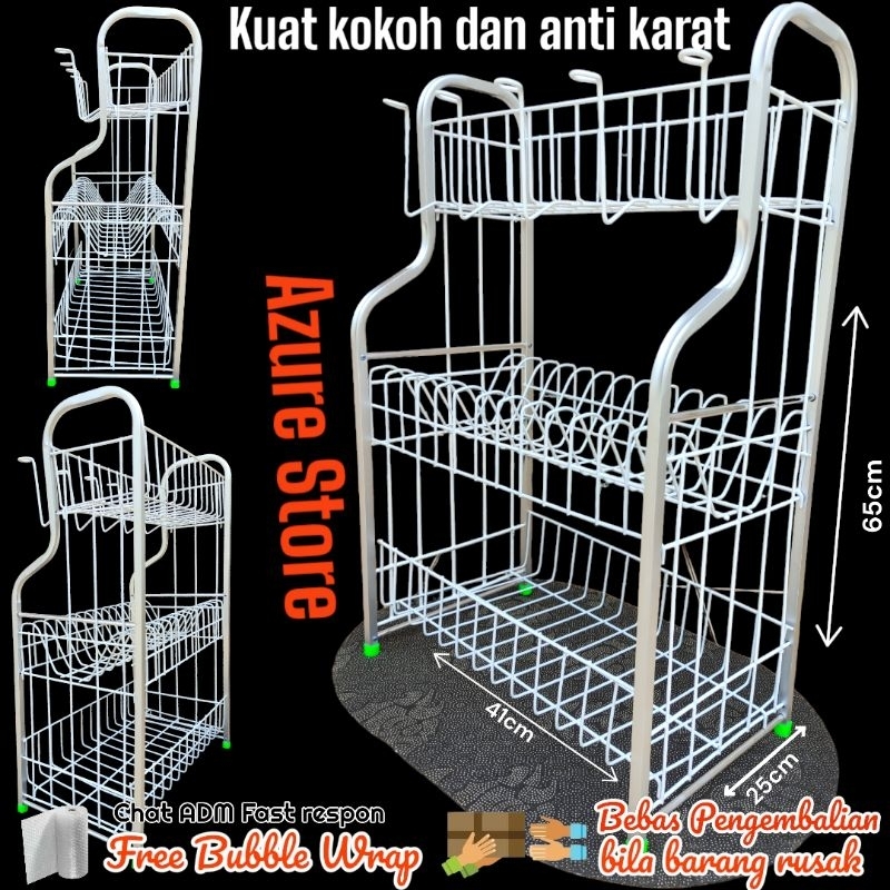 Jual Rak Piring Rpk Alumunium Mini Susun Dengan Tempat Gelas Dan Yang