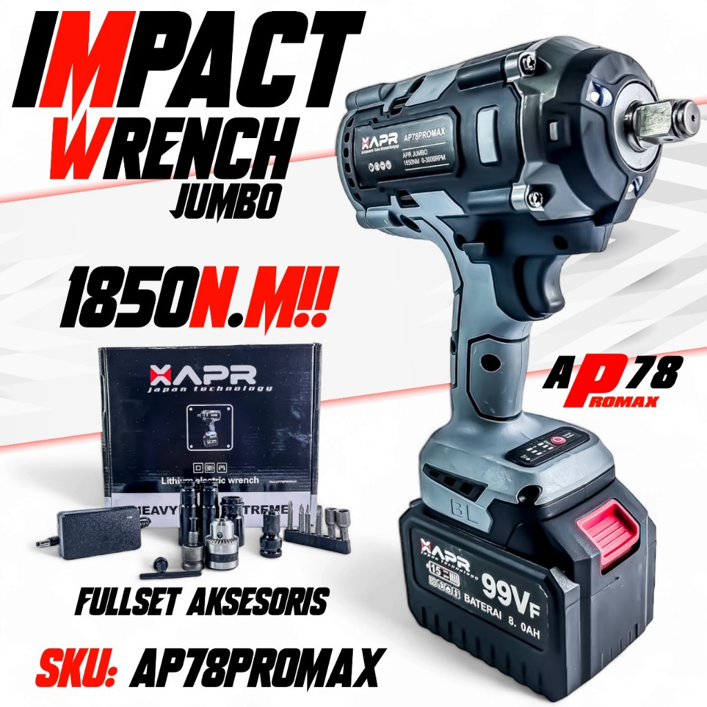 Jual APR Impact Wrench 1850NM Type ProMax Jumbo Mesin Pembuka Baut 1