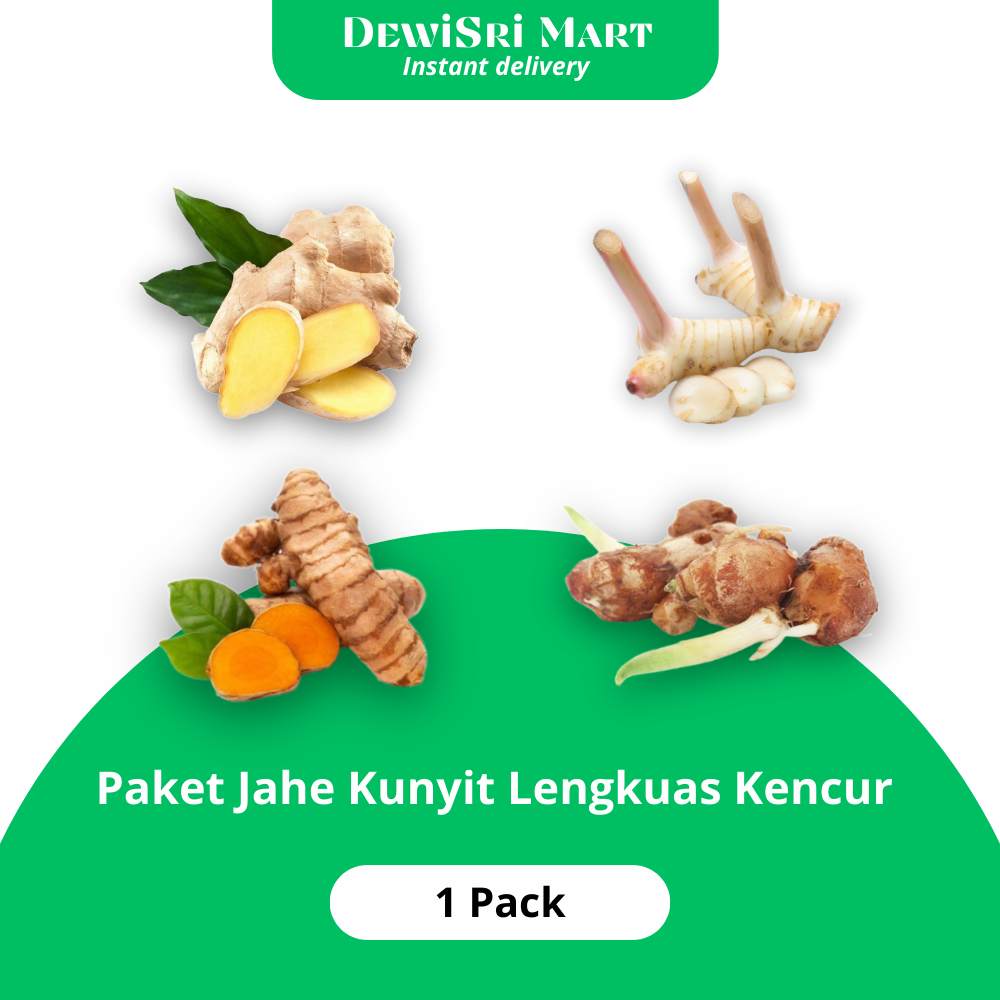 Jual Paket Jahe Kunyit Lengkuas Kencur Campur Dewi Sri Mart Shopee