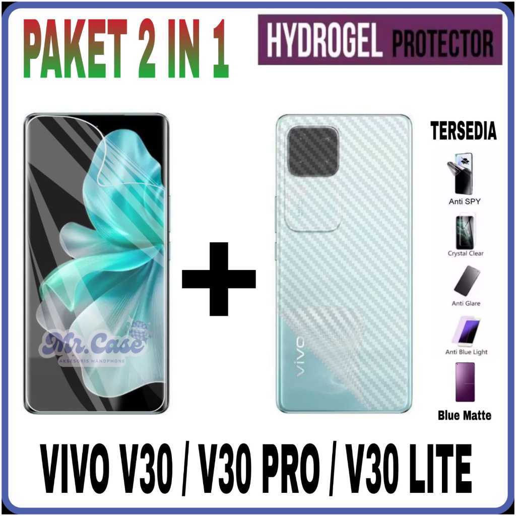 Jual PAKET 2 IN 1 AntiGores Hydrogel GARSKIN KARBON VIVO V30 V30