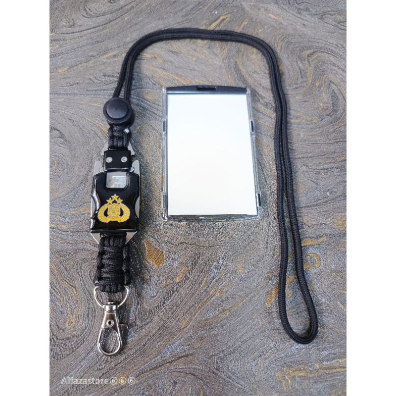 Jual Tactical Lqnyard Holder Id Card Logo Tribrata Polri Shopee Indonesia