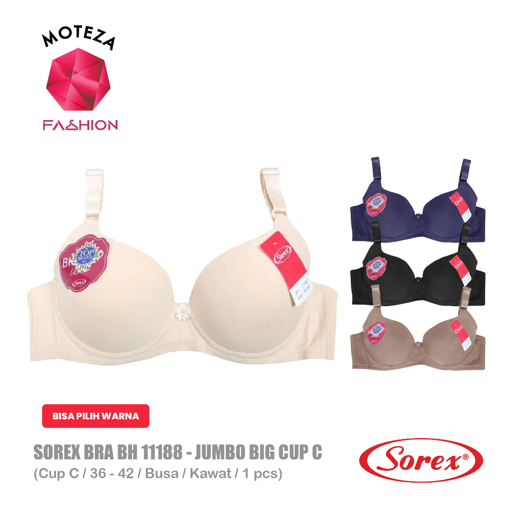 Jual Sorex 11188 Bra BH Berkawat Jumbo Big Collection Busa Tipis Cup C