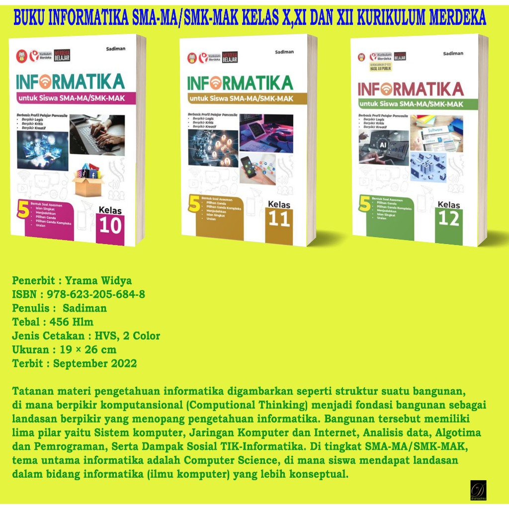 Jual Buku Informatika Sma Kelas X Informatika Sma Xi Informatika