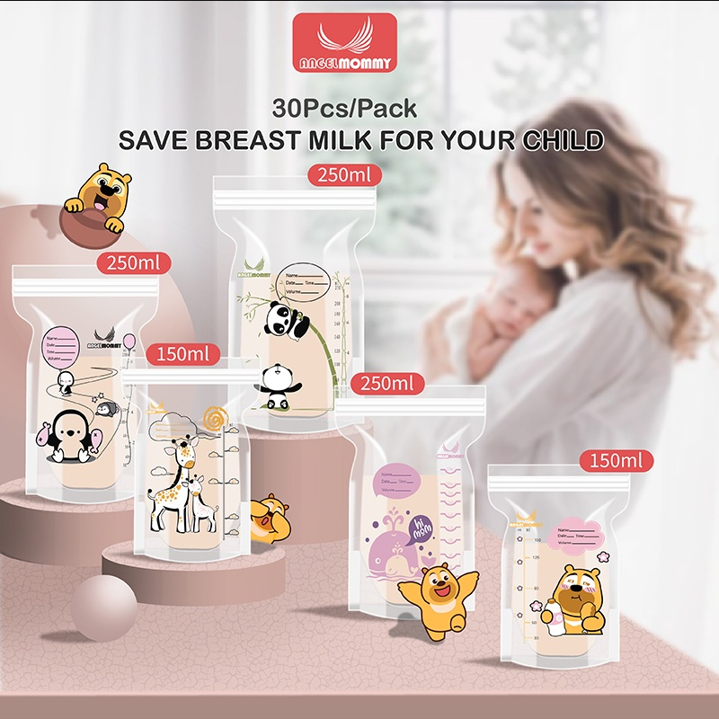 Jual Breast Milk Storage Bag Plastik Asi Double Lock Wadah Penyimpanan