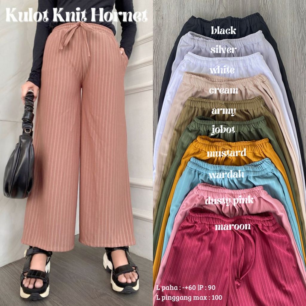 Jual Kulot Daily Knit Premium Hornet Knit Premium Shopee Indonesia