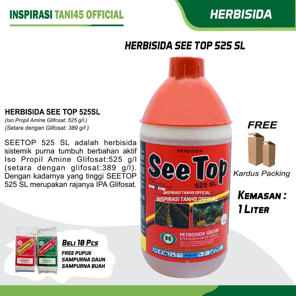 Jual See Top 525 SL Herbisida Pengendali Gulma Kemasan 1 Liter