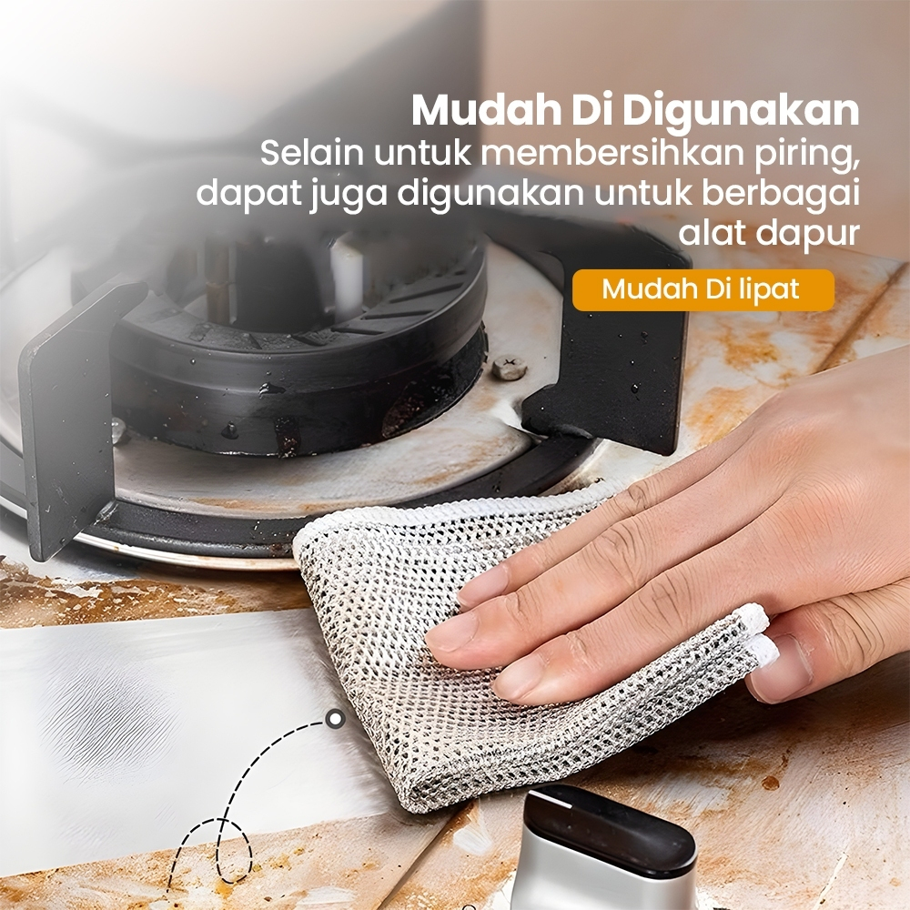 Jual Kain Lap Dapur Kawat Bentuk Petak Halus Untuk Membersih Panci Dan