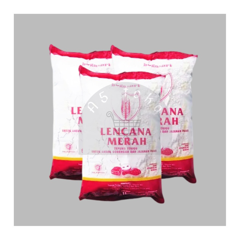 Jual Tepung Terigu Lencana Merah Bogasari 1 Kg Shopee Indonesia