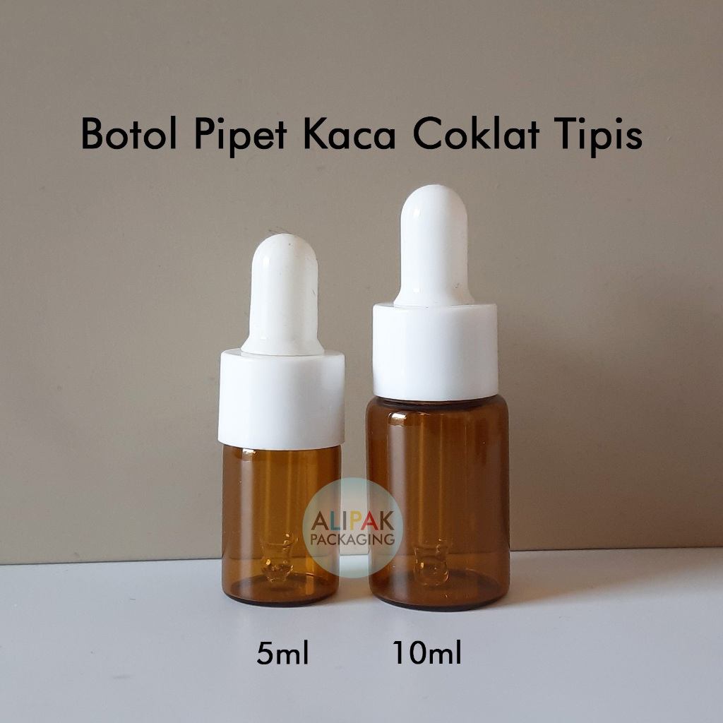 Jual Botol Pipet Ml Kaca Coklat Tipis Ring Mulus Putih Karet Putih