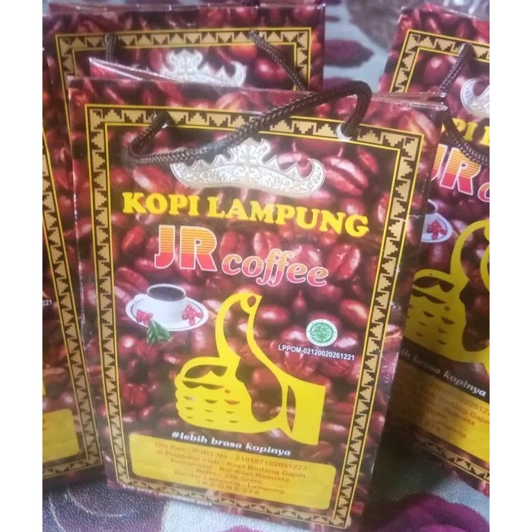 Jual Kopi Khas Lampung Cap Jempol J L Kemasan Paper Bag Kemasan 250gr