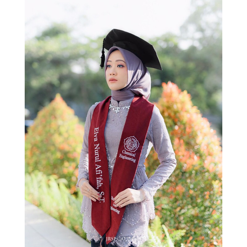 Jual 1 HARI SELESAI Selempang Wisuda Leher Bordir Selempang Wisuda