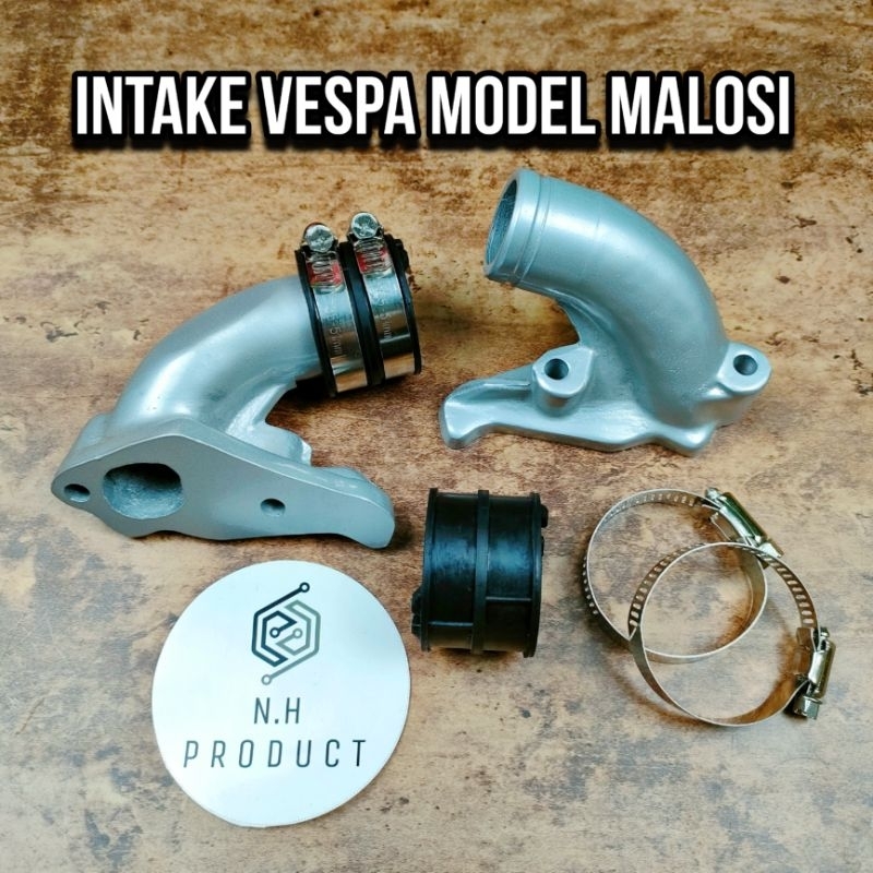 Jual Intake Manipol Vespa Model Malossi Komplit Karet Dan Clamp