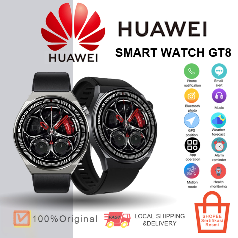 Jual 100 Asli Garansi 24 BulanSmartwatch GT8 PorscheLayar Ips Hd 1