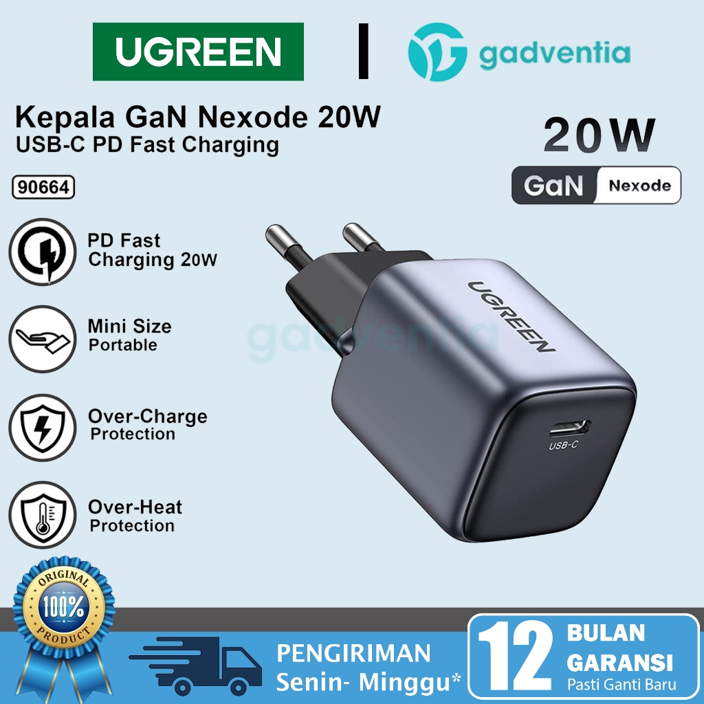 Jual Ugreen Kepala Adaptor Charger W Pd Fast Charging Usb Mfi Type C