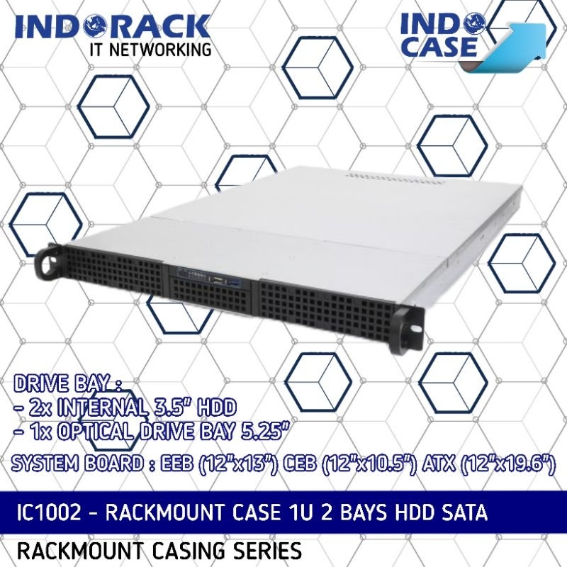 Jual IC1002 Rackmount Case 1U 2 Bay HDD SSD Casing Server Shopee