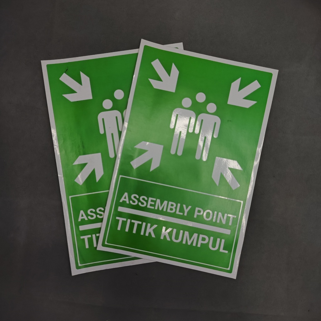 Jual Stiker Tanda Label Penunjuk Titik Kumpul Assembly Point Shopee