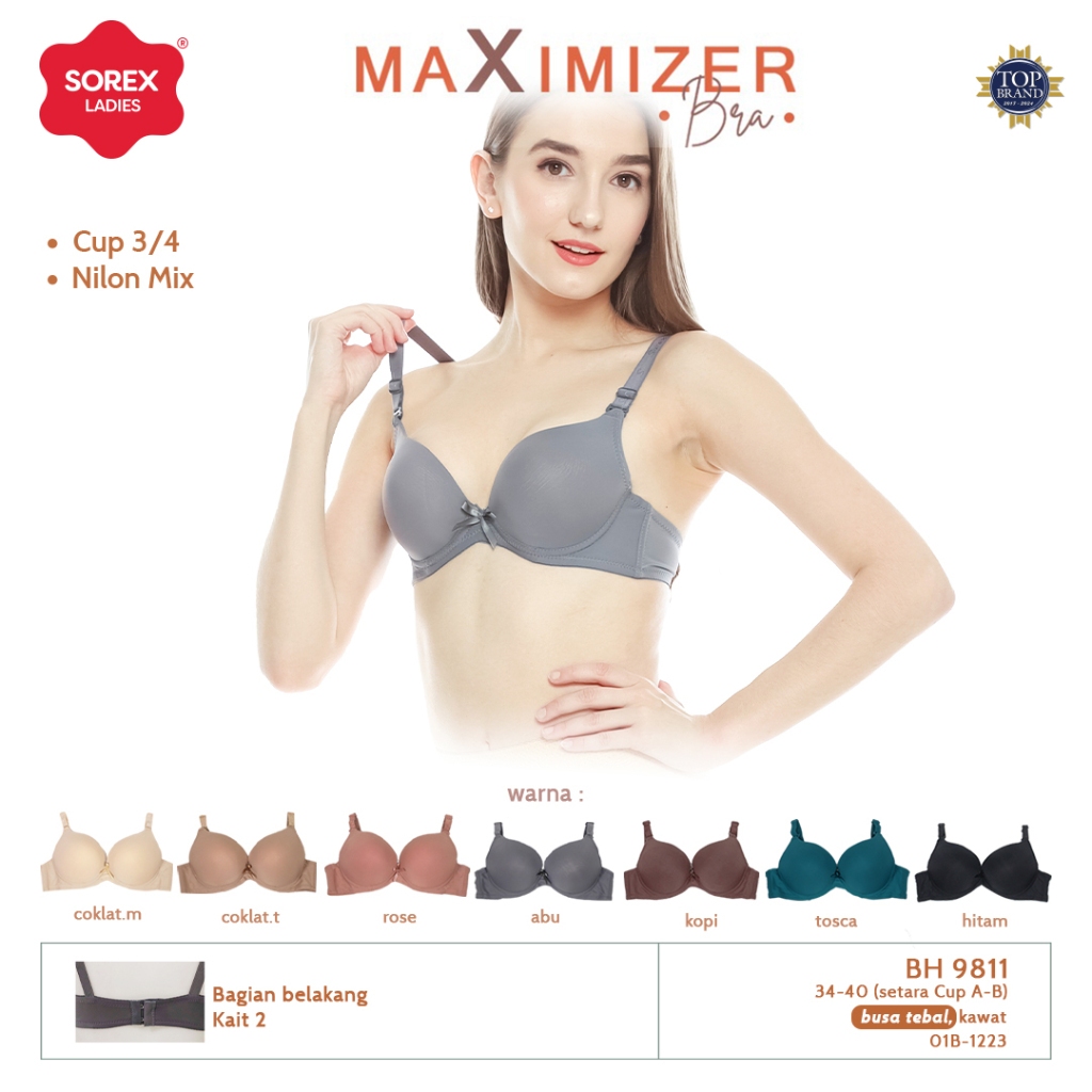 Jual Sorex 9811 BH Bra Wanita Push Up Maximizer Busa Tebal Berkawat