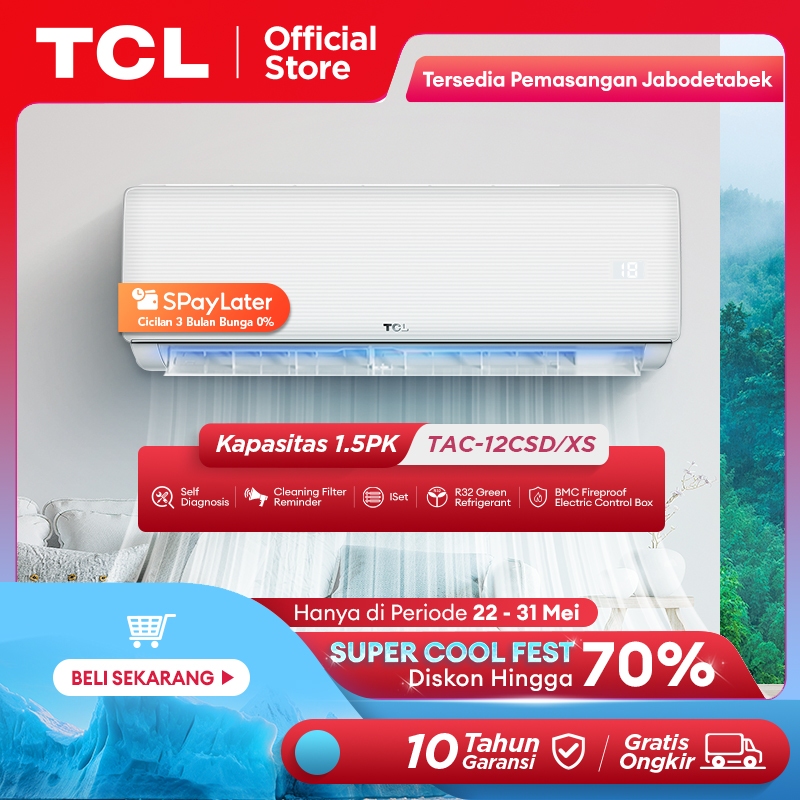 Jual TCL AC TAC 12 CSD XS 1 5 PK AC INDOOR OUTDOOR ONLY