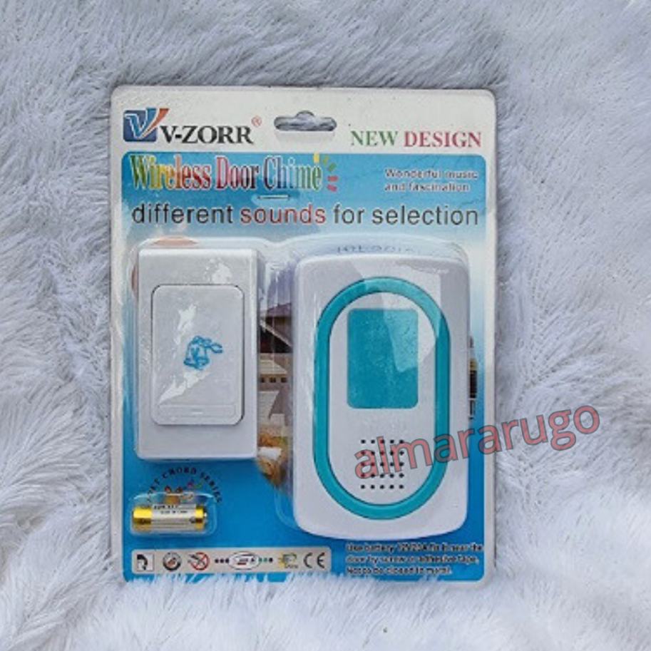 Jual Bel Pintu Rumah V ZORR Doorbell Chime Wireless Tanpa Kabel VZORR