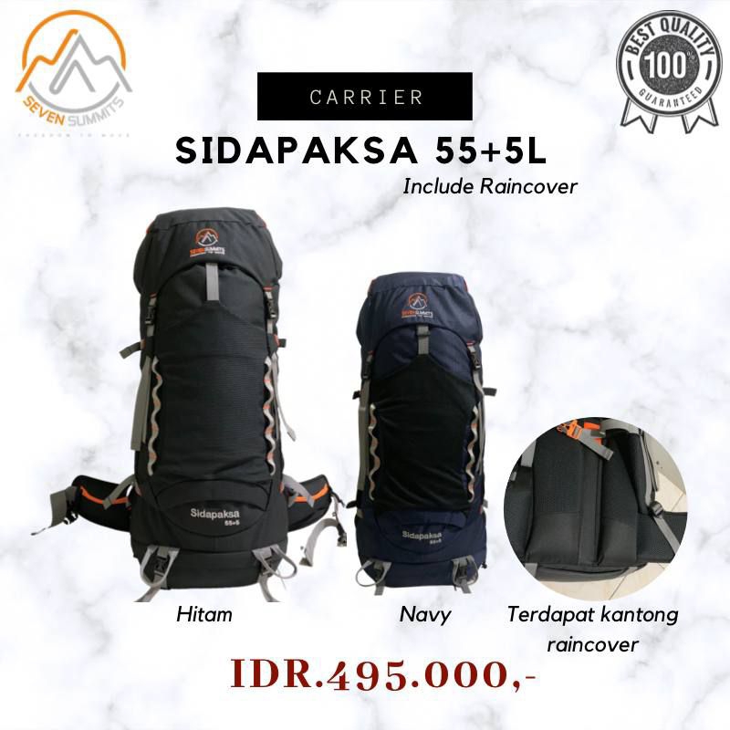 Jual Tas Gunung Carrier Seven Summits Sidapaksa 80L Grey Original Resmi