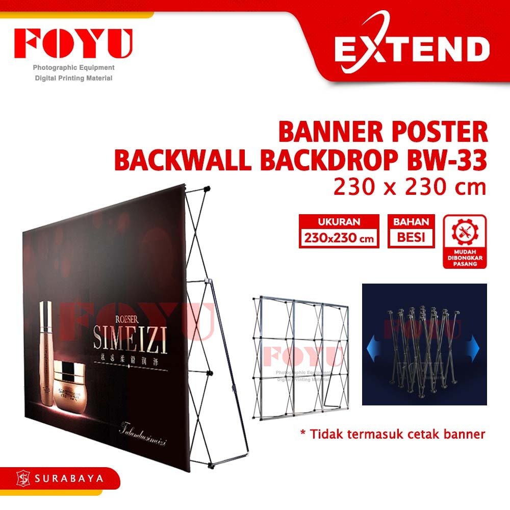 Jual Tripod Stand Display Jumbo Banner Poster Backwall Backdrop Indoor