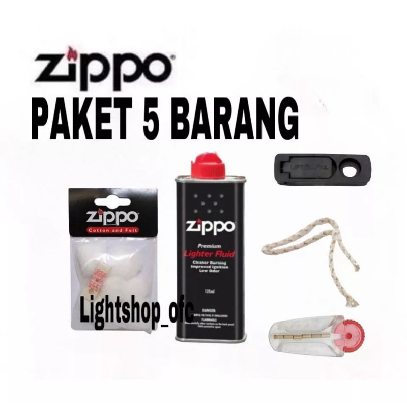 Jual Bisa Cod Paket Komplit Minyak Zippo Batu Zippo Sumbu Zippo