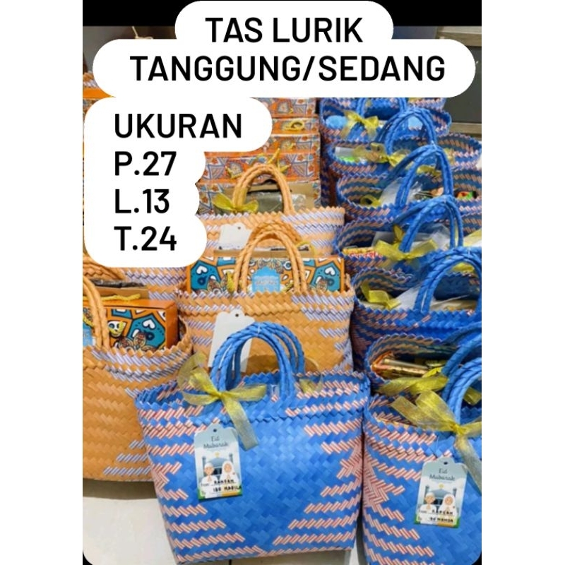 Jual Tas Anyaman Plastik Paket Isi Lurik Sedang M Tas Psar Tas