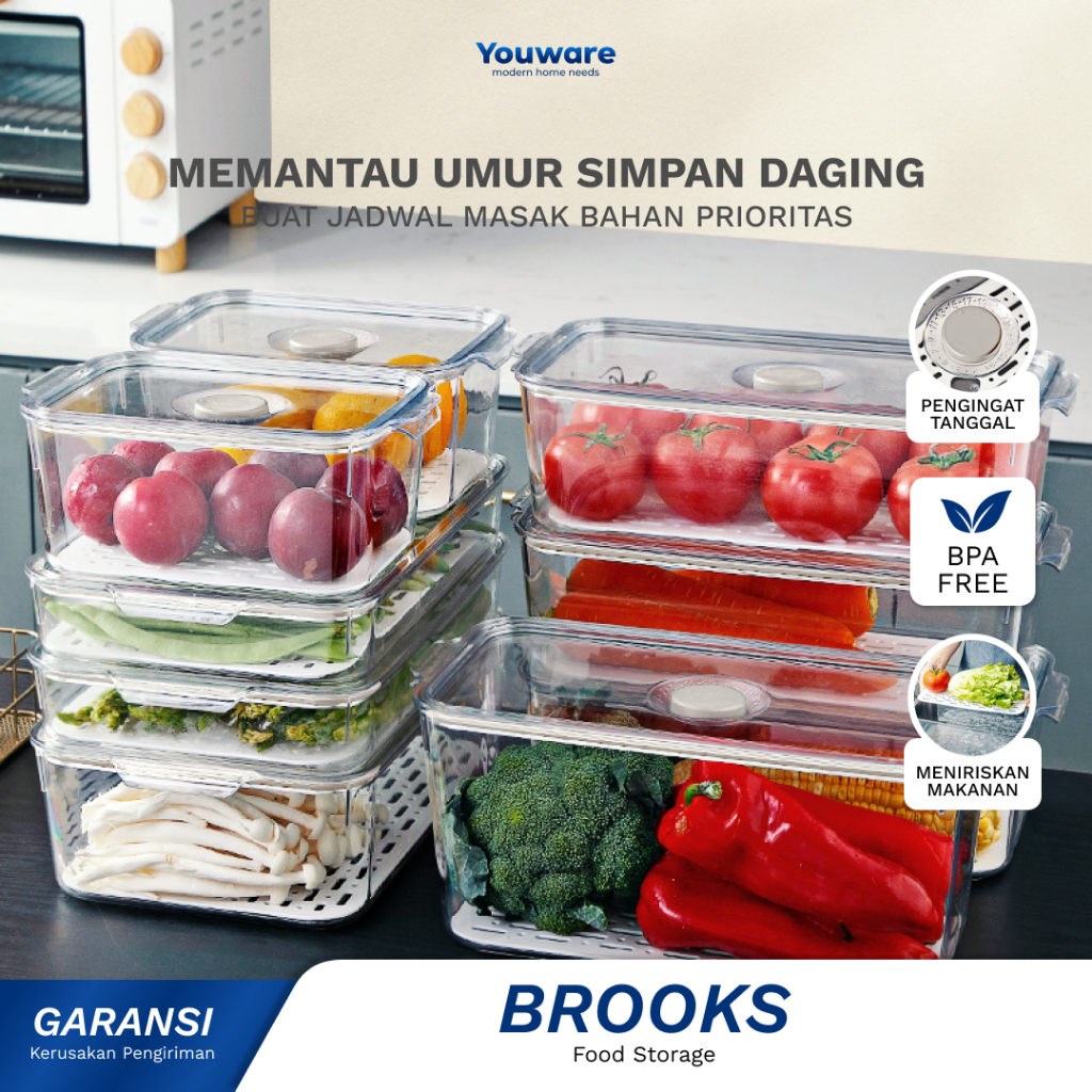 Jual Youware Brooks Storage Kulkas Dengan Aplikator Penanggalan