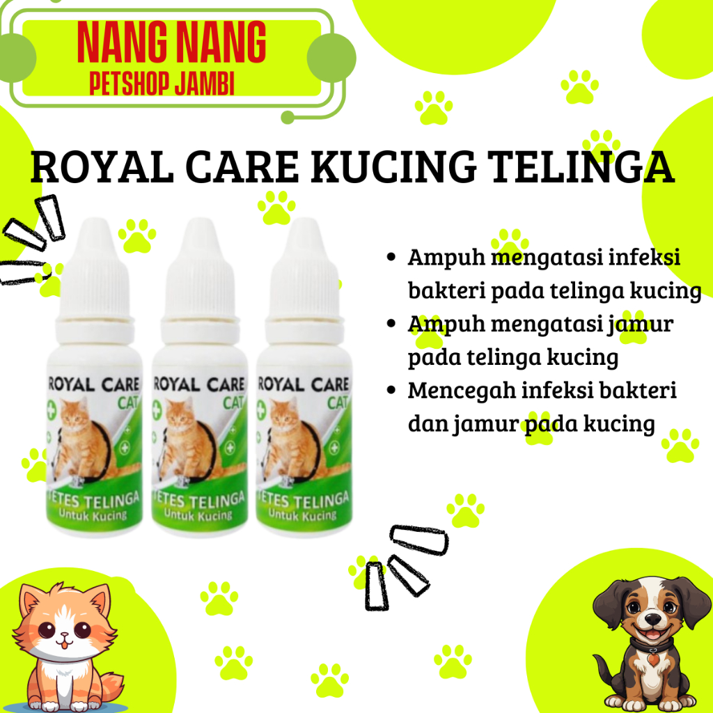 Jual Obat Tetes Telinga Untuk Kucing Royal Care Telinga Cat Ml