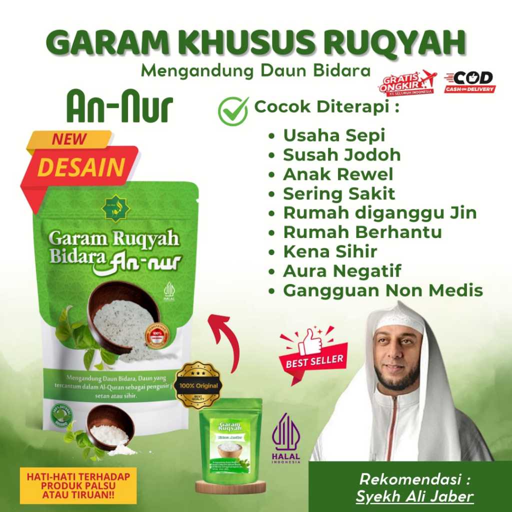 Jual Garam Doa An Nur Pembuka Aura Diri Usaha Warung Toko Jodoh