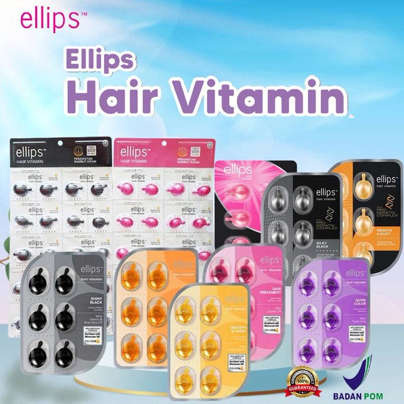 Jual Ellips Vitamin Rambut Blister Isi 20 Elips Hitam Elip Pink Isi 6