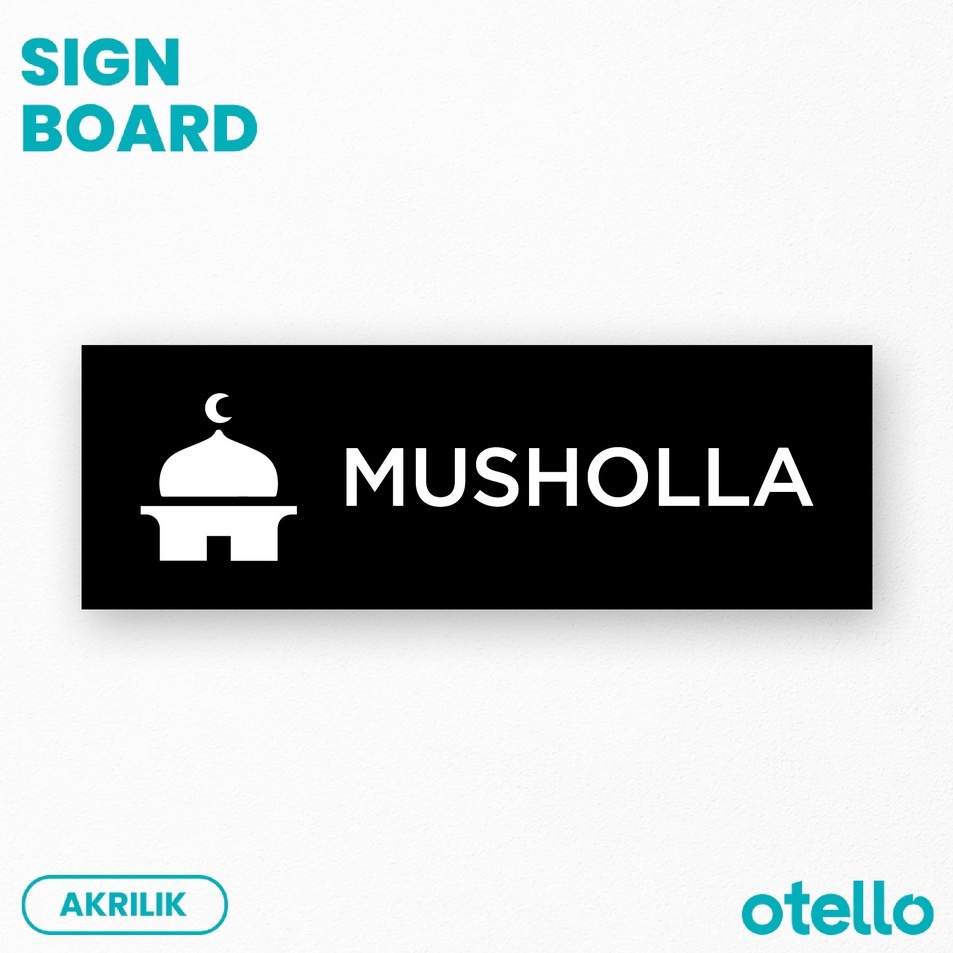 Jual Grosir Musholla Sign Board Label Tempel Mushola Akrilik Print