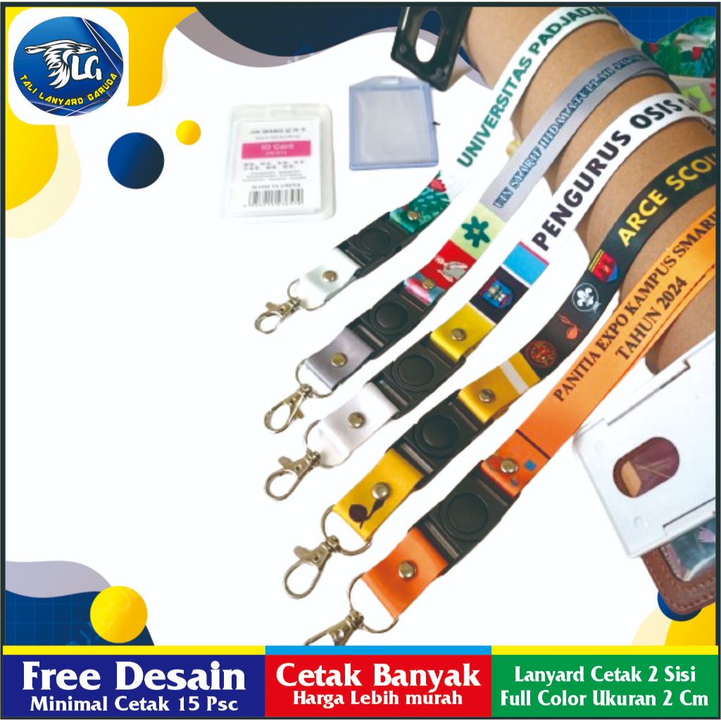 Jual Lanyard Custom Full Print Osis Kkn Seminar Desain Suka Suka