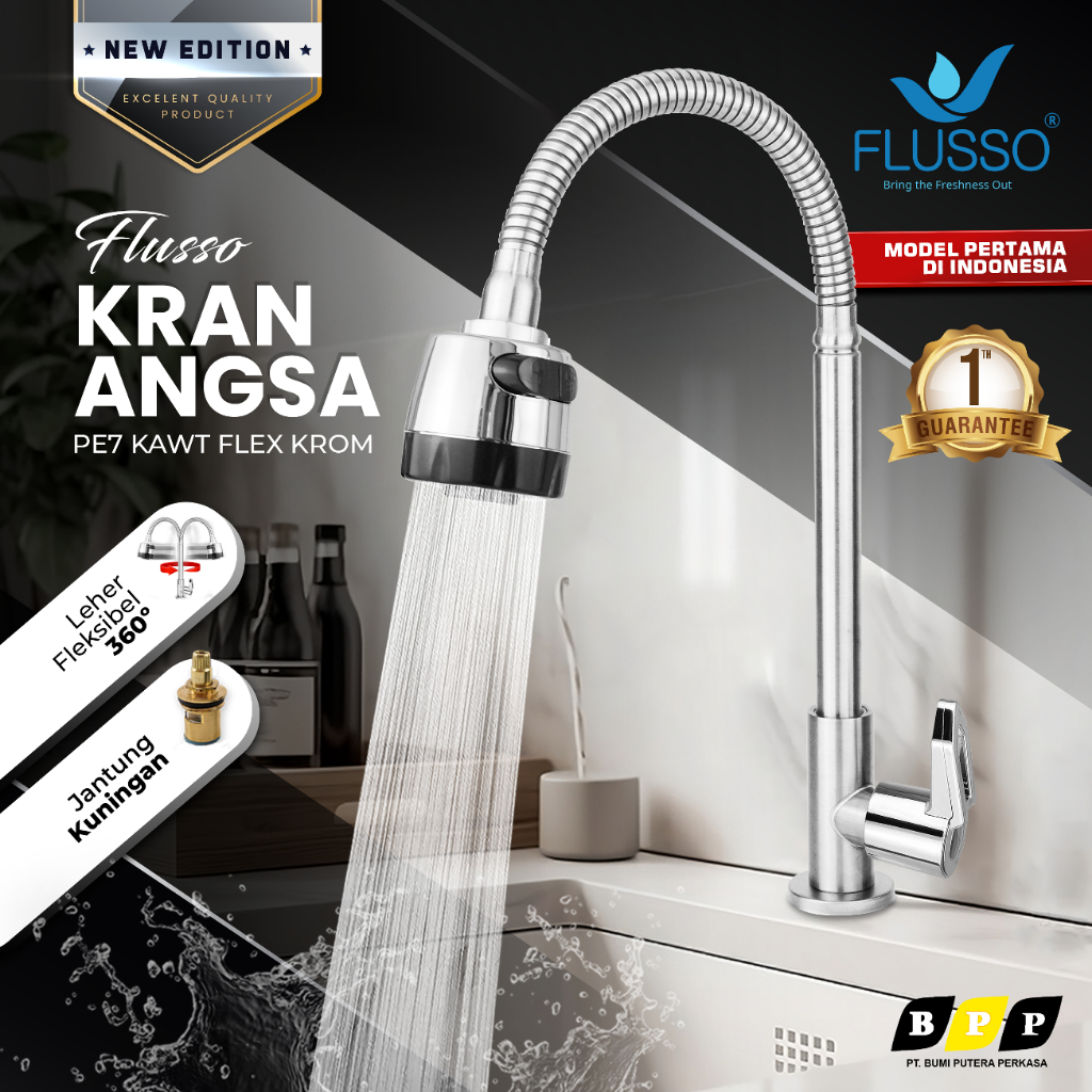 Jual Kran Angsa Fleksibel Bak Cuci Piring Wastafel Tanam Drat