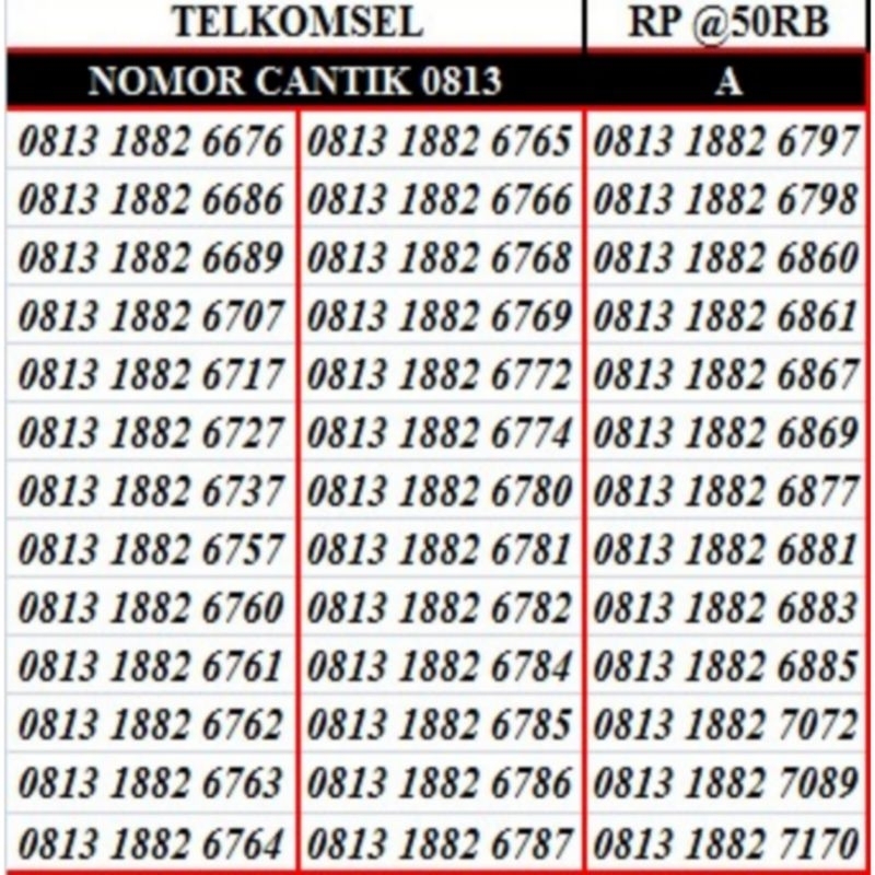 Jual Kartu Perdana Telkomsel Simpati Nomor Cantik 4G Lte Support 5G