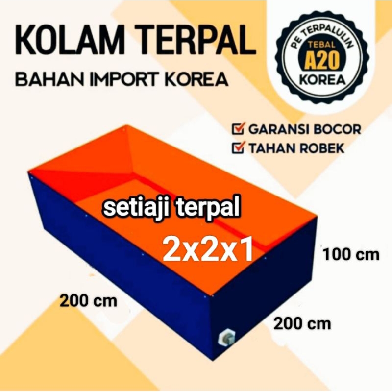 Jual Terpal Kolam Ikan Kolam Terpal A20 Korea 2x2x1 200x200x100 Untuk