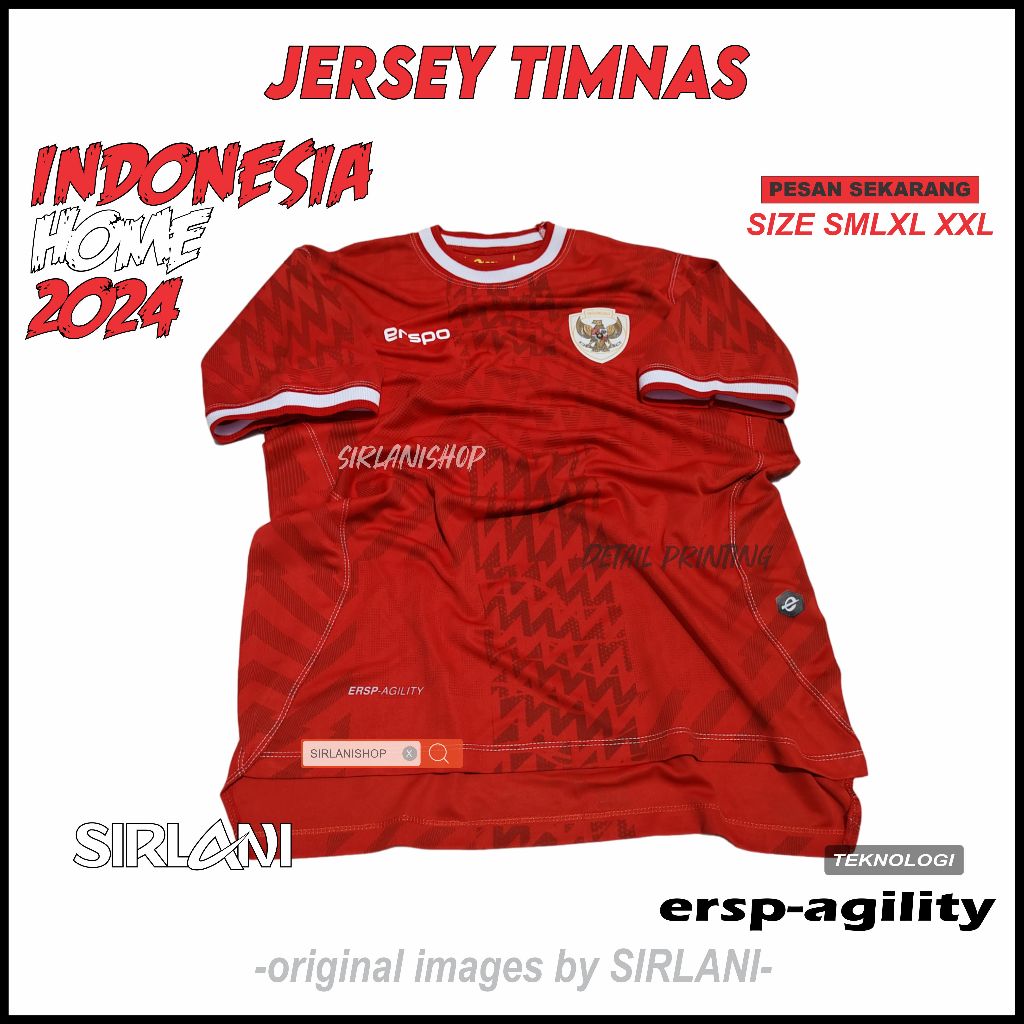 Jual JERSEY TIMNAS INDONESIA NEW ERSPO JERSEY BOLA TIMNAS INDONESIA