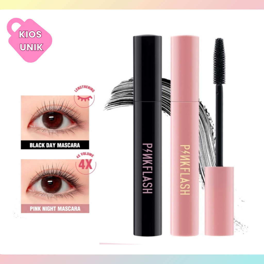 Jual Pinkflash Oilproof Curl Mascara Day Mascara Night Mascara